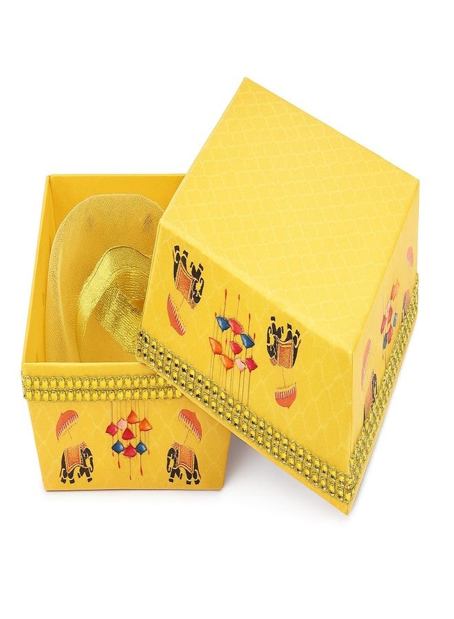 Scissors Crafts - Decorative Gift Basket with Traditional Dance Art & Net Cover | storage Hamper Basket | Cardboard Hamper Basket | {,8*8*3}| Two Ehinic Style (royal umbrela & elephant design, 20) - Image 3